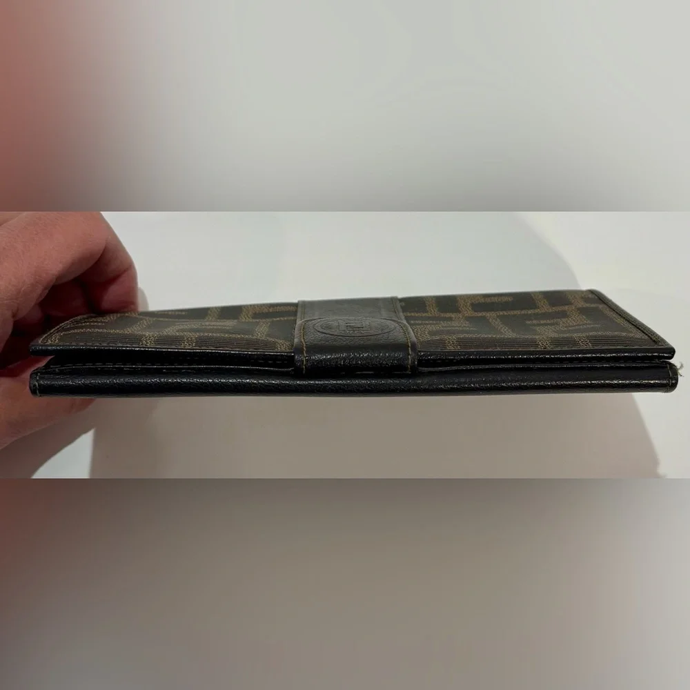 Vintage Fendi Zucca Monogram FF Logo Wallet with COA